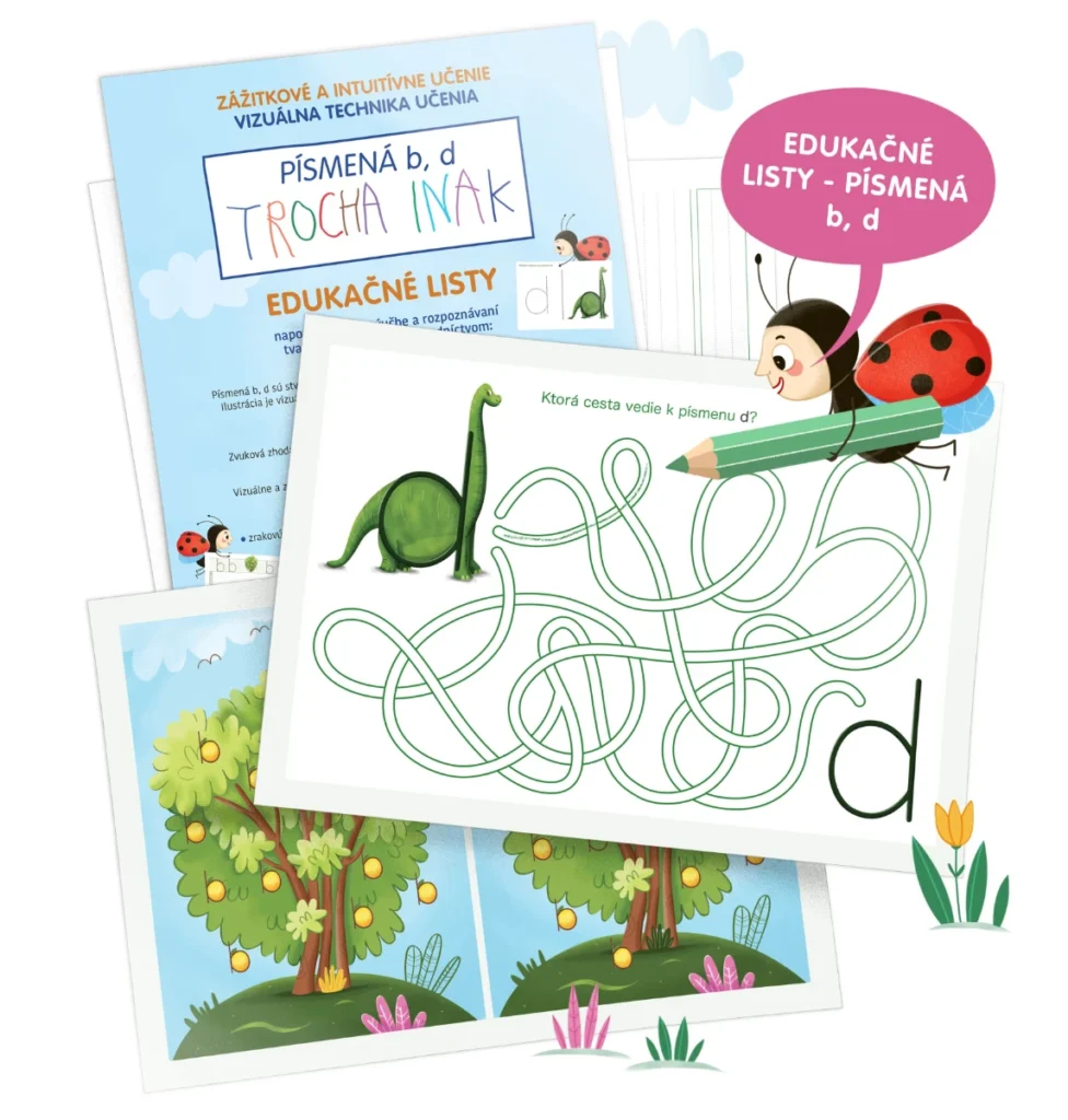 Písmená b,d TROCHA INAK edukačné listy