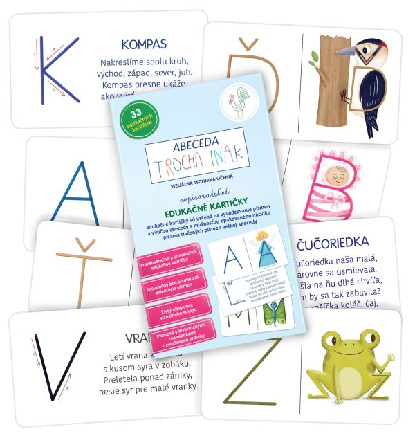 Edukačné kartičky Abeceda TROCHA INAK